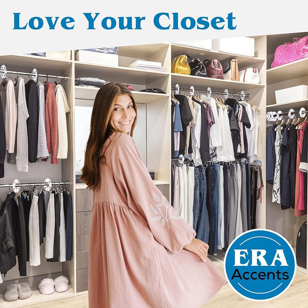 32 White Closet Dividers for Hanging Clothes – Clothing Rack Dividers with Printed Sizes