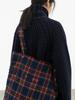 Red & Blue Plaid Wool Crossbody Shoulder Bag - Women's Trendy Two-Way Handbag (2025)