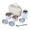 SANTECO Vacuum Insulated Soup Lunch Set 1050ml Lunch Insulated Bento and Carrying Bag Perfect for Picnics and Club Activities Jar, Box, Spoon,