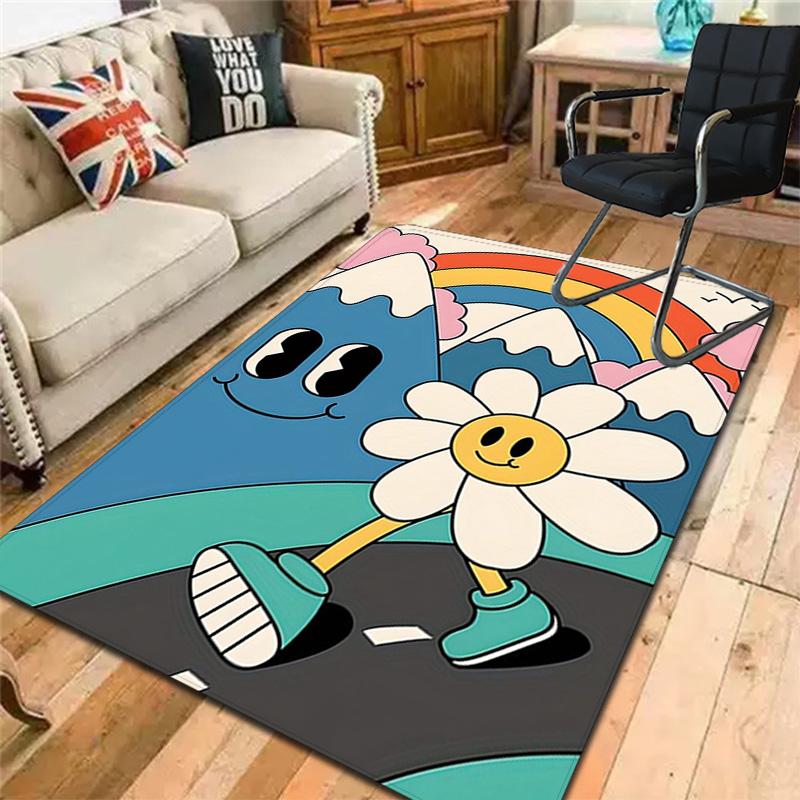 Daisy Rug Floor Mat for Living Room or Bedroom Soft and Comfortable Carpet a Gift for Birthday and Holiday.SFF0917191