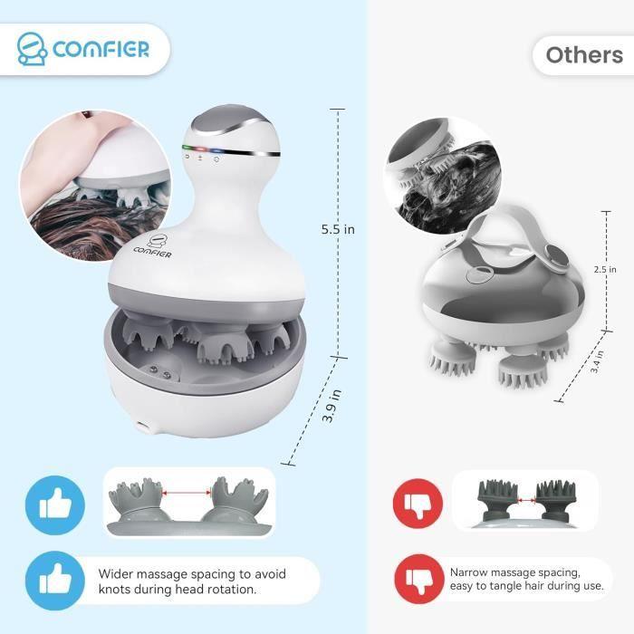 Masseur De Cuir Chevelu - COMFIER - Smart - Sans Fil - Rechargeable - Imperméable