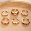 Hot-selling niche design open stacking ring women's versatile adjustable ring set