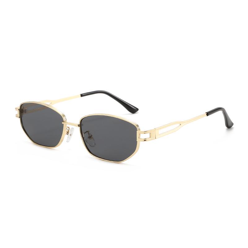Retro Polygonal Metal Sunglasses: European & American Style, Small Frame, UV Protection, Fashion Streetwear