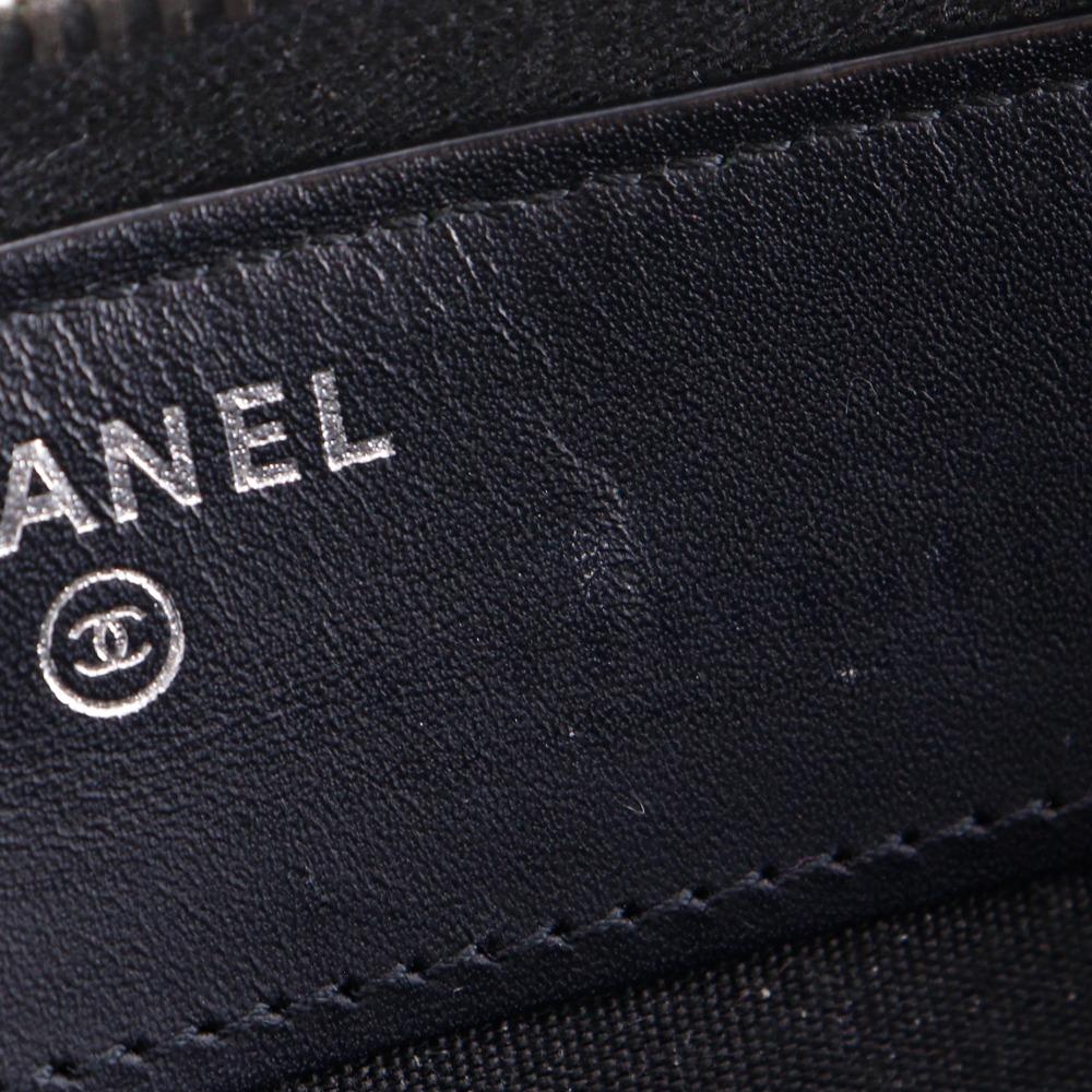 CHANEL brilliant Purse A50106 Zip Around black enamel Women Used