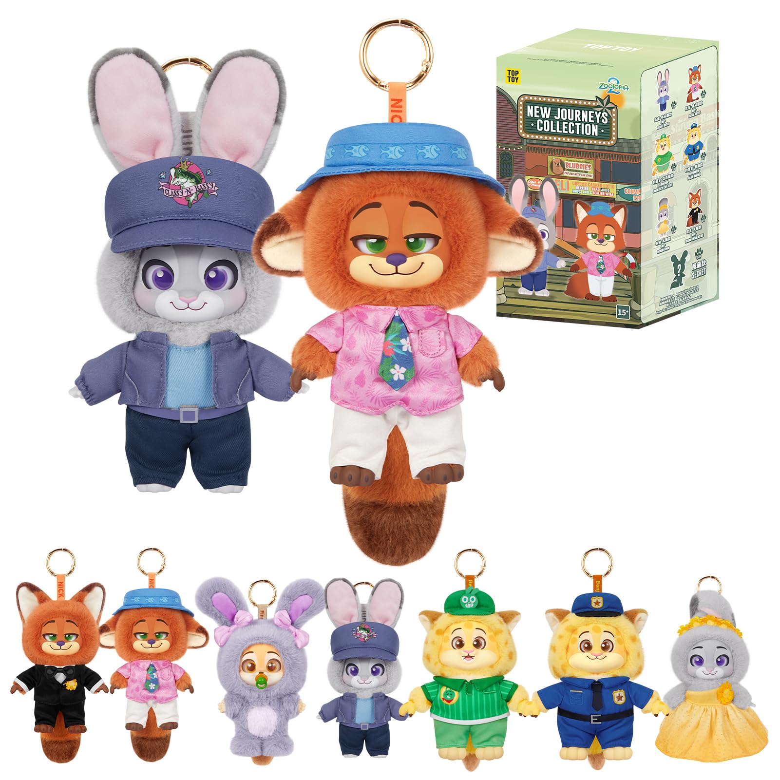 TOP TOY Плюшевая игрушка Disney Зверополис 2 «Новое путешествие» Серия (1 кусок) Гачапон Сюрприз Фигурка Пластиковая Модель Премиум Игрушка Зверополис Подарок на День Рождения Зверополис