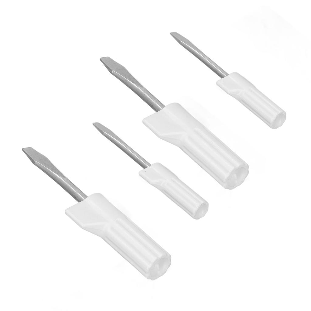 4 Pieces Slot Screwdrivers Plastic Handle Stainless Steel Multifunctional Screwdriver Set for Home