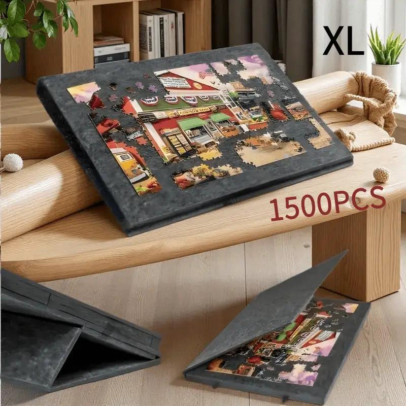 1500pcs Puzzle Table Portable with 6 Storage Drawers, Adjustable Height, Large Capacity for Kids' Educational & Puzzle Storage