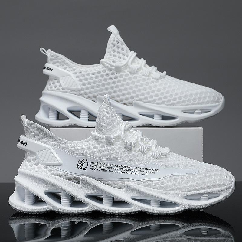 2025 new men's fly-woven mesh sneakers are breathable and non-smelly in summer, lightweight running shoes, and driving casual shoes.