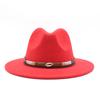 Spring Simple Casual Warm Woolen Top Hat Versatile British Belt Jazz Hat Men'S Hat