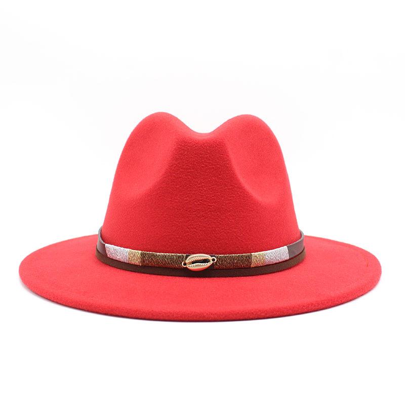 Spring Simple Casual Warm Woolen Top Hat Versatile British Belt Jazz Hat Men'S Hat