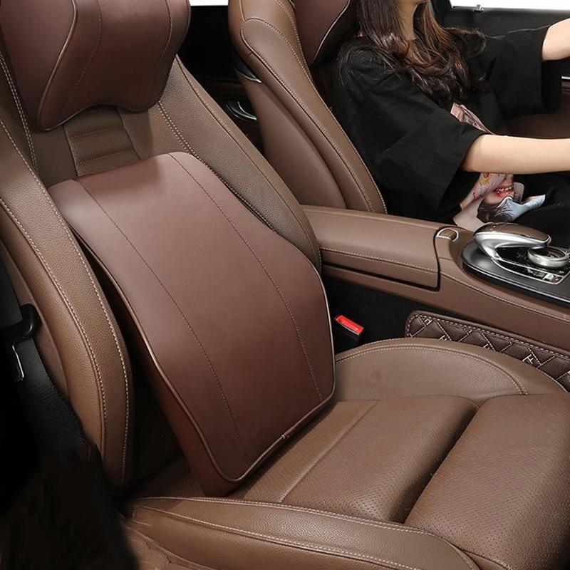 Car Neck Headrest Rest Pillow Head Support Cushion Car Breathable Memory Foam Slow Rebound Guard Car Lumbar Pillow Universal