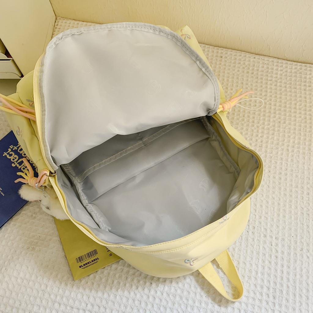 Schoolbag New High-value Small Fresh Cute Soft Girl Bow Travel Backpack Japanese Ins Sweet Student Backpack