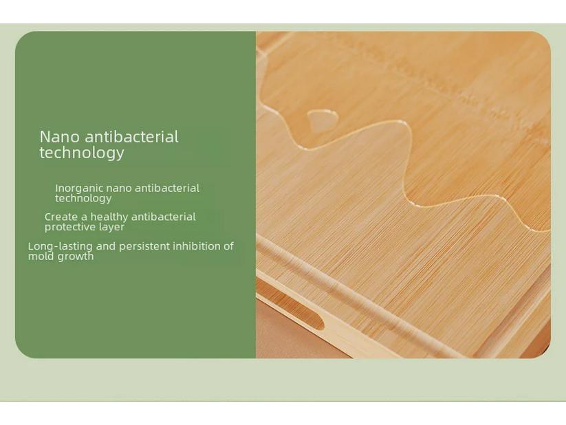 Tabla de Cortar de Bambú Antibacteriano Espesado Weijia - Tabla de Cortar Doméstica Resistente al Moho para Cocina y Preparación de Carne