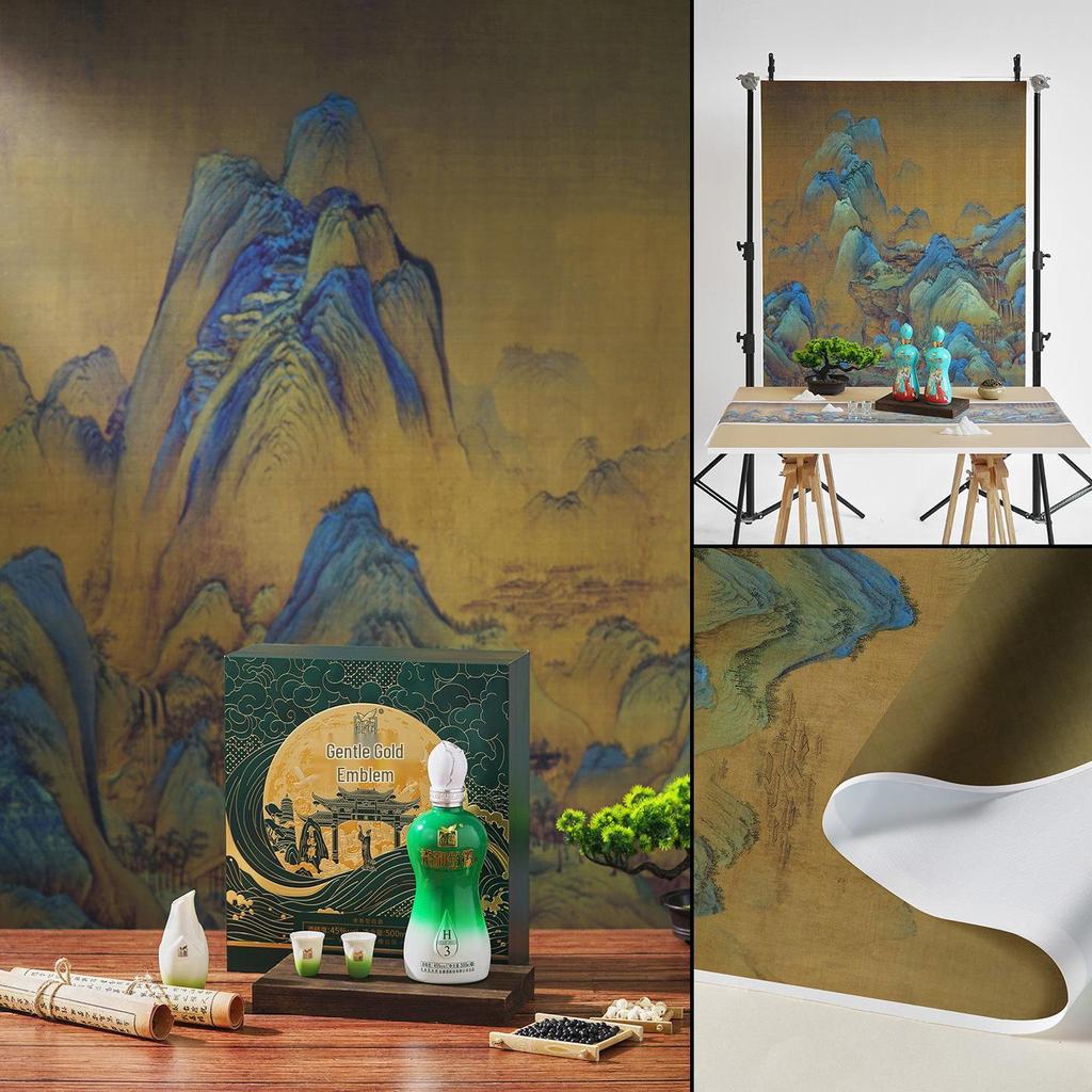 Large Chinese Retro Still Life Background Cloth for Photography