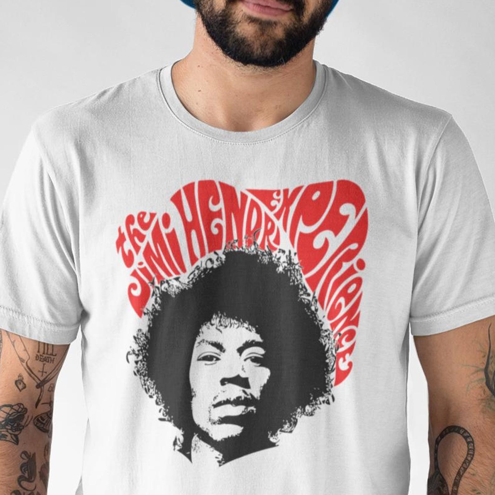 Jimi Hendrix Psychedelic Rock T-Shirt – 70s Guitar Legend Print M