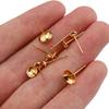 20pcs 3-8mm Gold Color Stainless Steel Ear Studs Earrings Earring Base for Pearl Ear Jewelry Making DIY Accessories Wholesale