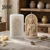 Easy Release Wax Silicone Making Candle Mold Jesus 3D Sculpture Molds Good Shepherd Virgin Religious