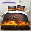 Name Custom Firefighter Pattern Bedding Set Quilt Cover Pillowcase Home Decor Gift (1 * duvet cover + 2 * pillowcase, without core)