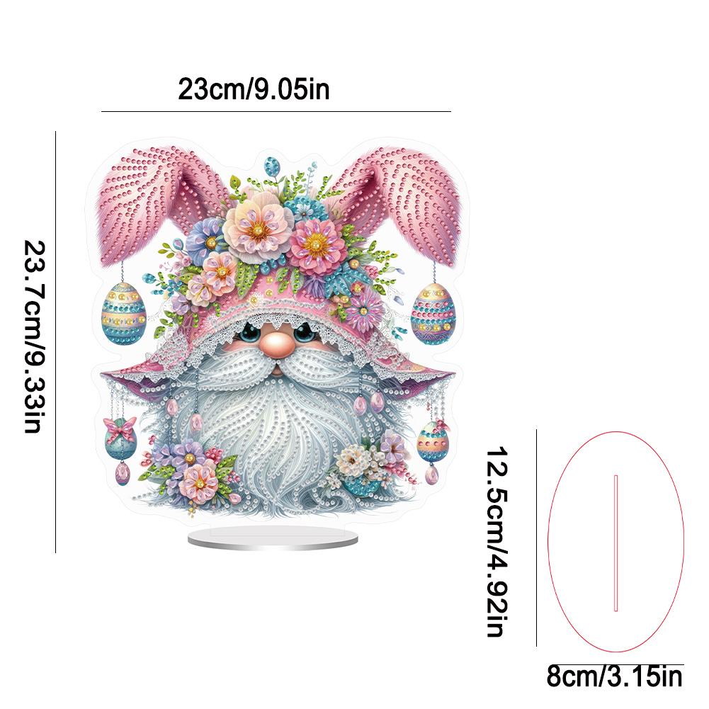 5D DIY Diamond Painting Desktop Ornaments Kits Easter Special Shaped Diamond Painting Desktop Decoration for Home Office Desktop