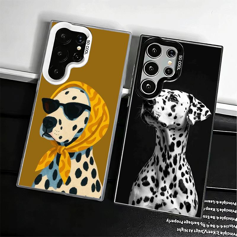 Dalmatian Cute Dog Soft Phone Case for Samsung Galaxy S24 S25 FE S26 Edge S23 Ultra S22 Plus S21 + Shockproof Cover Back Shell