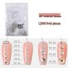 Super Shiny AB Color Czech Rhinestones for Nail Art - 1440pcs Clear White Flat Back In Various Sizes
