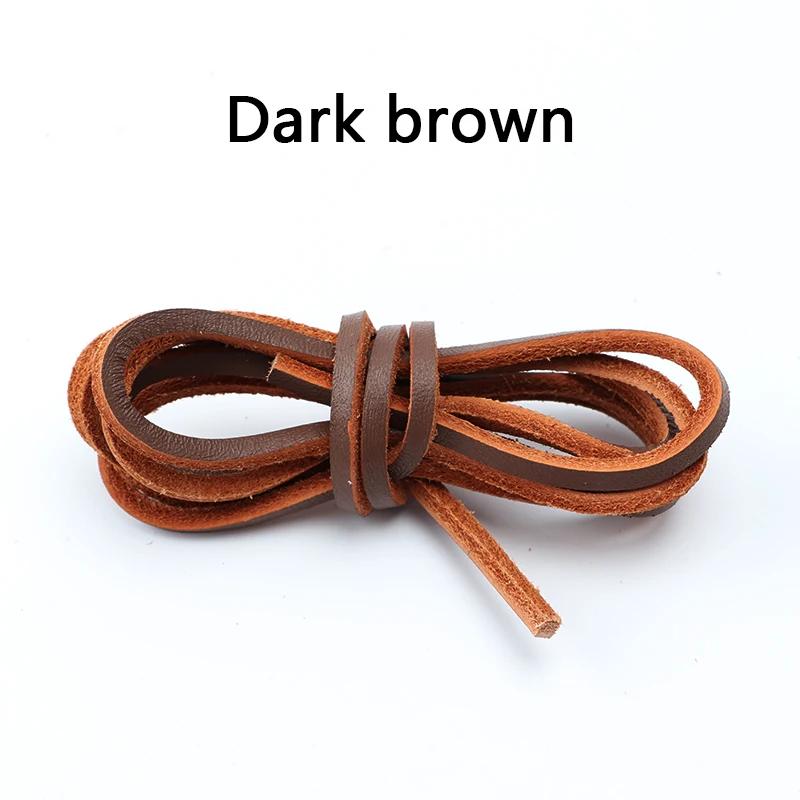 New  Flat Shoelaces Solid Leather Shoe Laces Classic Multicolor Leisure Shoe Lace Outdoor Unisex Boots Shoelace