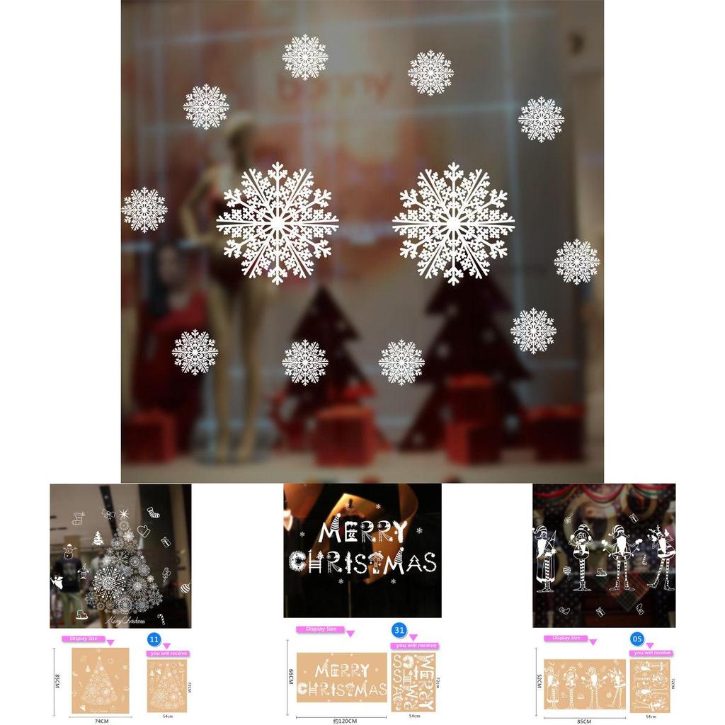 Frohe Weihnachten Fensteraufkleber mit abnehmbaren und wiederverwendbaren Weihnachtsmann-Motiven zur Heimdekoration