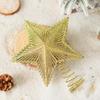 25CM Gold Luminous 3D Iron Star Christmas Tree Topper