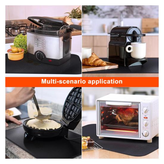 Heat Resistant Protective Pad for Air Fryer Coffee Maker Non-slip Countertop Mat Oil Stain Resistant Kitchen Appliance Accessory