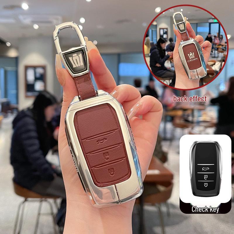 High-Quality Metal Leather Buckle for Toyota Crown 14th Gen Key Case