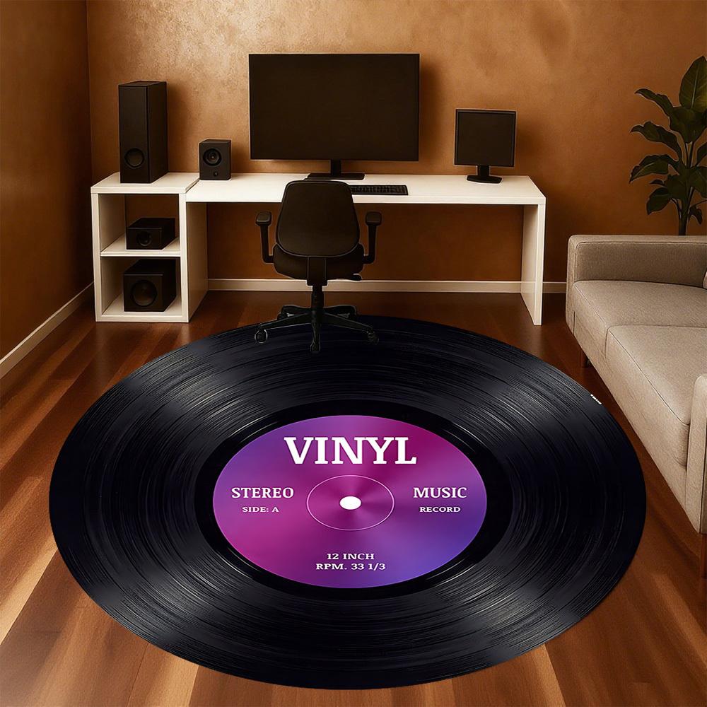 1 szt. Okrągła mata na krzesło z płyty winylowej Dywanik - Antypoślizgowa mata podłogowa do biura, sypialni i wystroju wnętrz c1125135