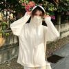 Nylon Sunscreen Clothing for Women 1011 Summer UPF10 + anti-UV Large Brim Thin Breathable Ice Silk Sunscreen Clothing UV Protection