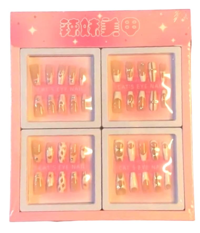 SHAKTISM Style False Nail Tips, Fashion Nails, Versatile and Elegant Never Outdated Pack of 10, Natural-Looking Artificial Nails (Artificial Nail