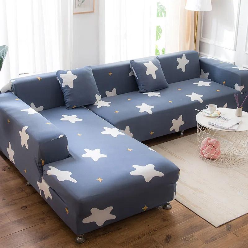1-4 Seater Nordic Style Sofa Cover Elastic Cushion Cover Stretch Full Sofa Covering Breathable Dust-proof