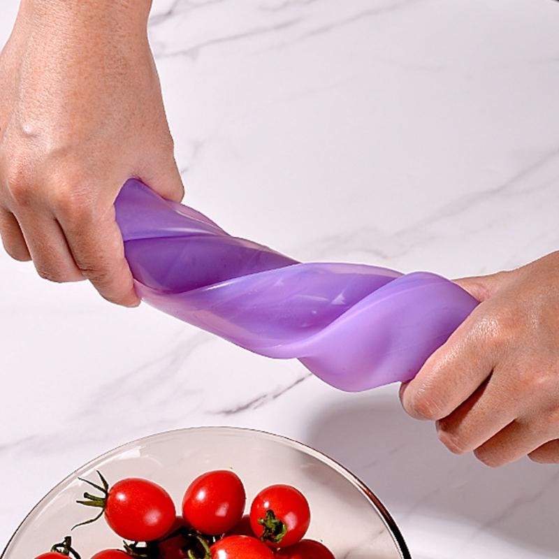 Durable Silicone Food Containers For Meal Preps Freezer Microwave Safe Lunch Bags Kitchen Essential