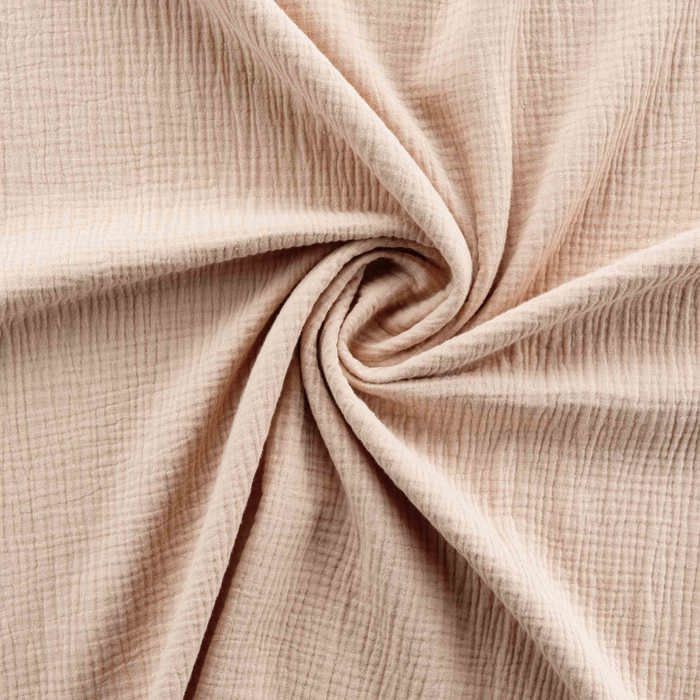 Housse de couette + 2 taies double gaze de coton 220x240cm rose