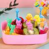 Set of 60 Plastic Fruit Picks Food Picks Food Toothpick Foods Forks Food Pick Fruit Fork Cute Animal Shaped Color Random