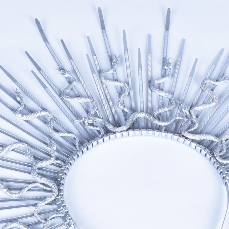 Punk Snake Headband Artistic Spiked Hair Hoop Gothic Rock Headwear for Cosplay Unisex Rock Spiked Headwear Accessory