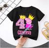 Peppa Pig 1-8 years old children' Polyester short-sleeved boys' sports shirt, girls' casual top with digital print, summer T-shirt