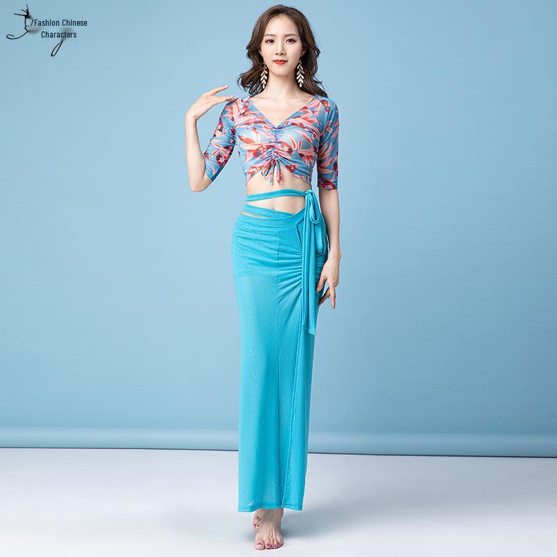 Women's Belly Dance Practice Costume - 2025 New Sexy Oriental Long Dress Beginner Performance Set