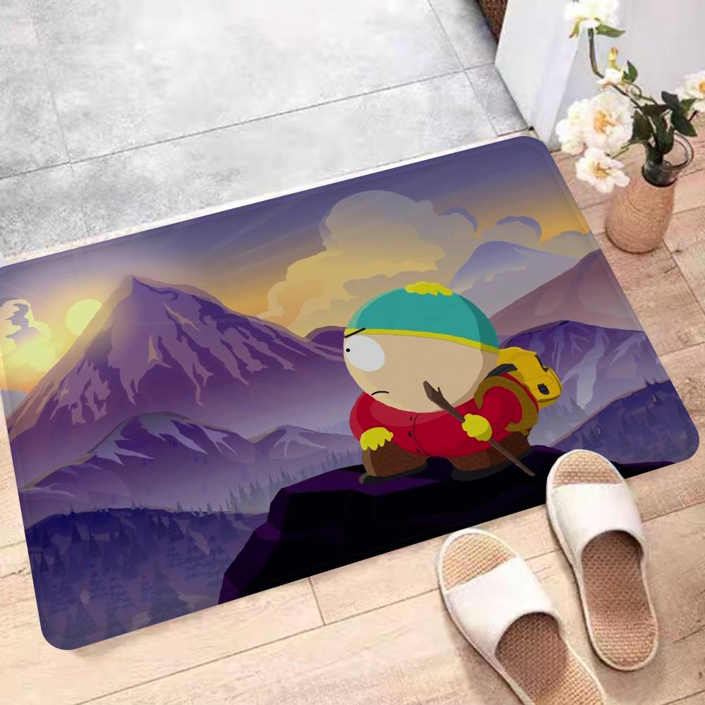 Cartoon-SouthparkS Floor Mat INS Style Soft Bedroom Floor House Laundry Room Mat Anti-skid Household Carpets