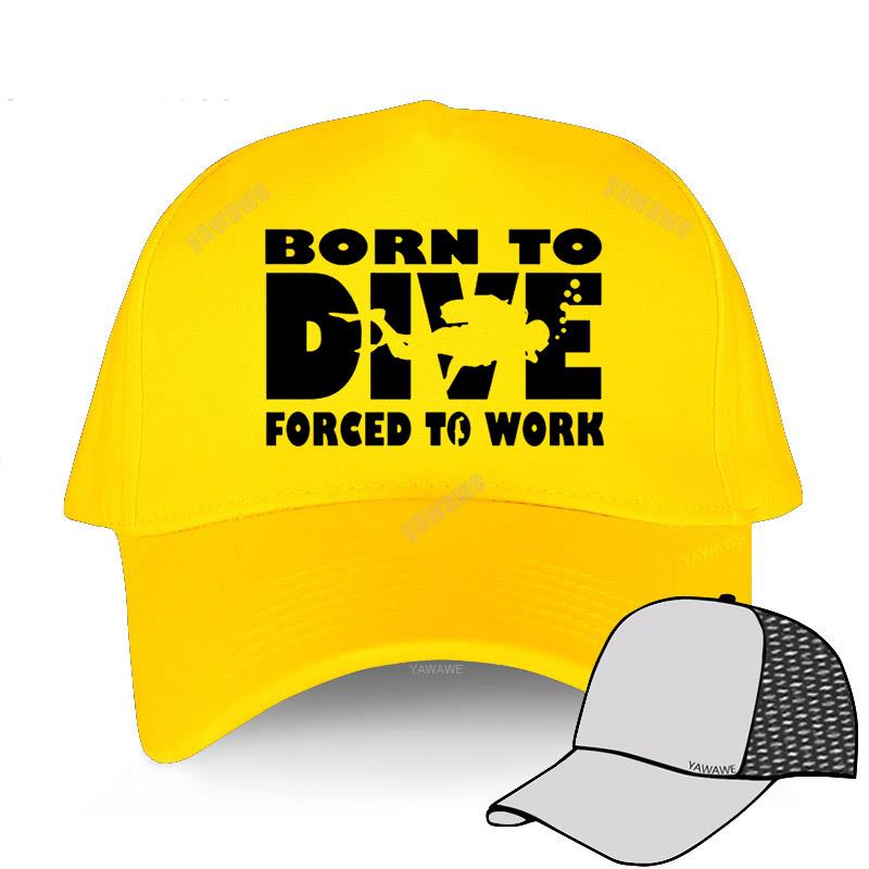 

Черная повседневная бейсболка с принтом для мальчиков MSP BORN TO DIVE вынуждена работать Мужская женская летняя шляпа уличные кепки Snapback спортивный капот Adjustable