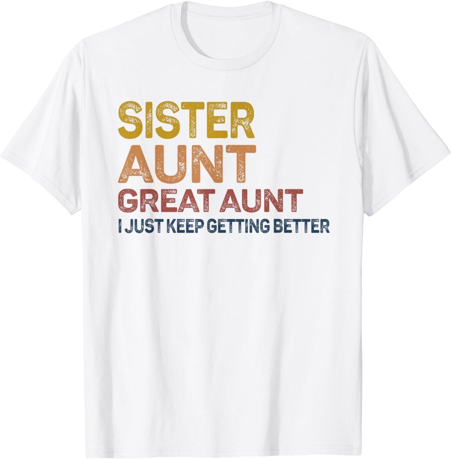 Funny Gifts for Aunt from Grandkids Sister Aunt Great Aunt Gift Unisex T-Shirt S разноцветный