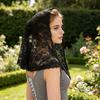 Lace Veil Short Veil with Binding Retro Gauze Shoulder-Length Single-Layer Exquisite Lace Elegant