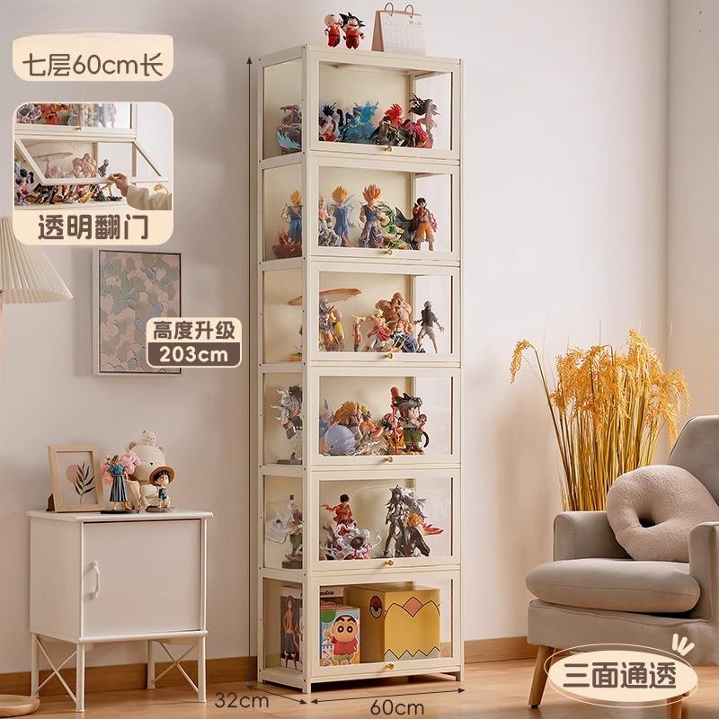 Acrylic figurine display cabinet with transparent design collectibles,models cosmetics,dust-proof countertop display stand