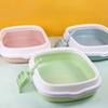 Cat Litter Box with Scoop Removable Semi-Enclosed Anti-Splash Cat Toilet
