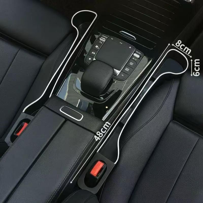 2pcs Car Seat Gap Filler Organizer- Upgrade Car Side Seat Gap Filler with Cup Holder and Phone Holder- Car Seat Gap Organizer