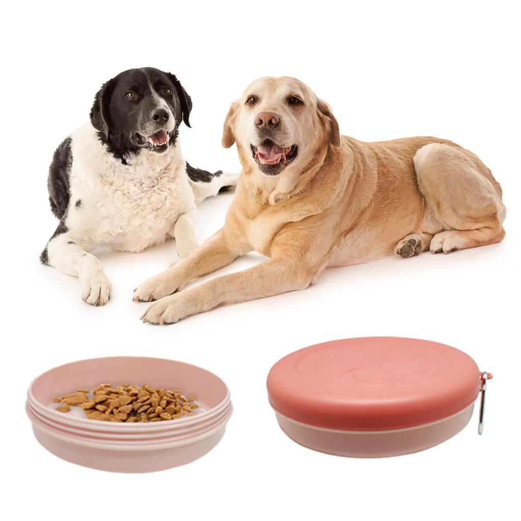 Podajnik dla zwierząt Miski podróżne dla psa Przenośna miska na wodę dla kota Miska z pokrywką Krawędzie dla zwierząt podczas spacerów Parkowania Kempingu Podróżowania