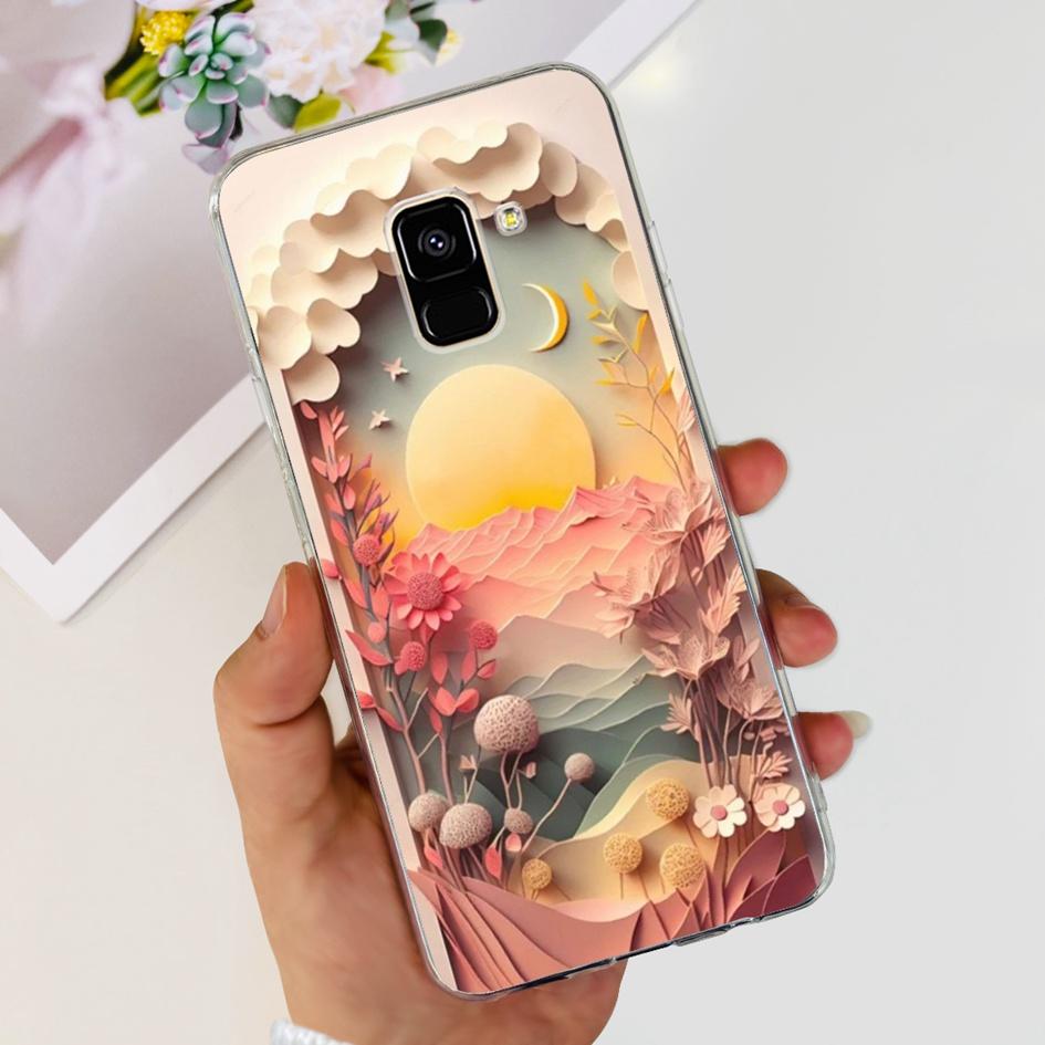 For Samsung Galaxy A8 Plus 2018 Case SM-A730F Cover Cute Cartoon Silicone Soft TPU Phone Case For Samsung A8 2018 SM-A530F Coque
