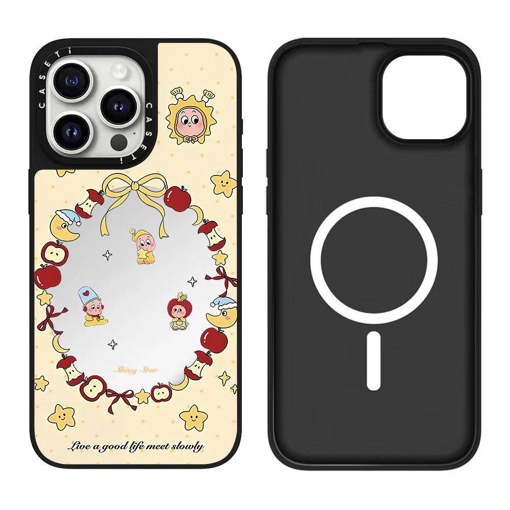 Apple Star Kid MagSafe Magnetic Phone Case for iPhone 13/14/15/17 Pro Max - Cute Mirror Design